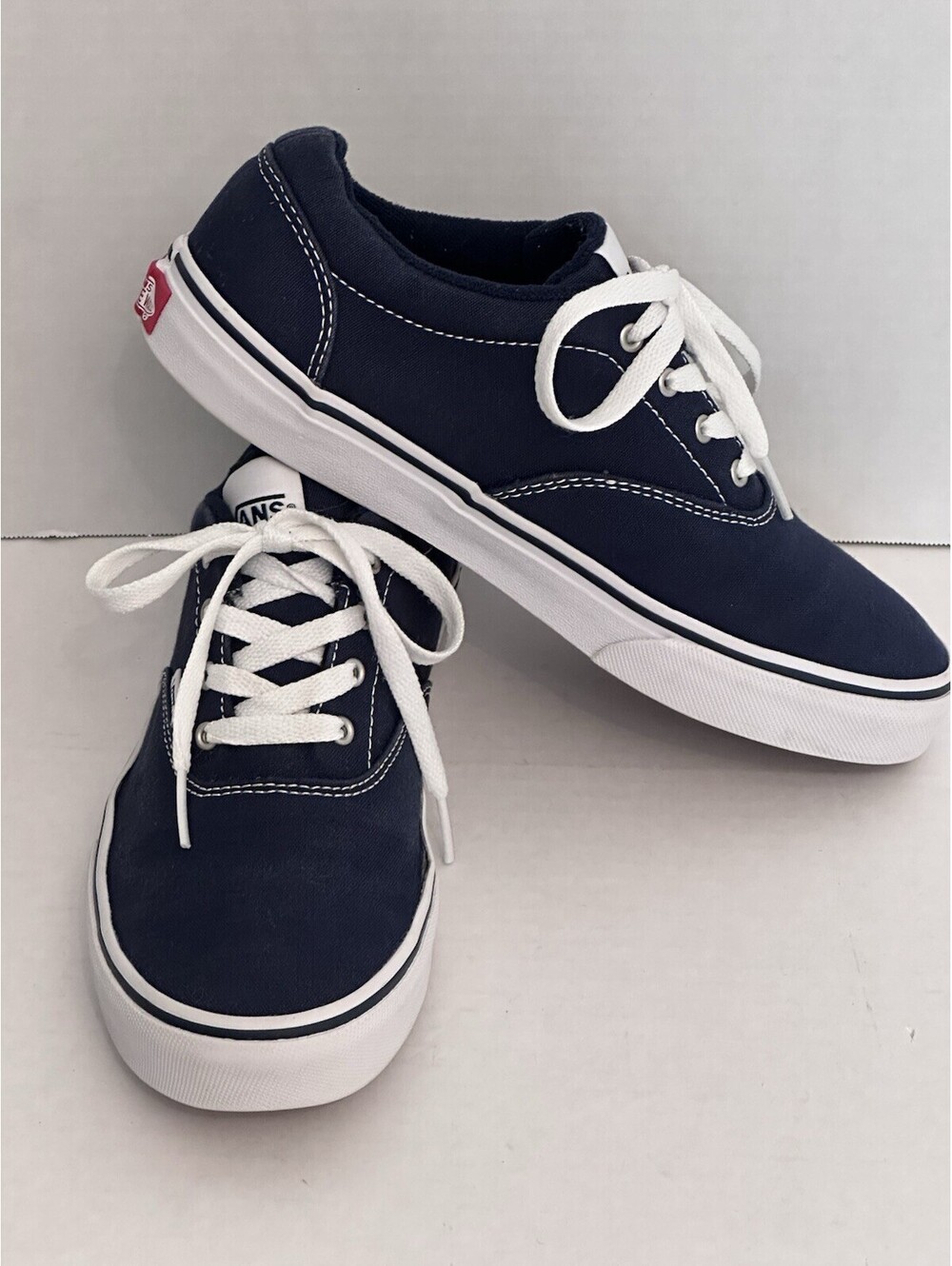 Vans Casual Sneakers Off The Wall 721356 Blue Lace Up Low Top Youth 6
